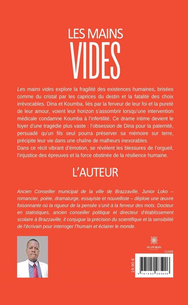Quatrième de couverture de « Les mains vides : roman »
