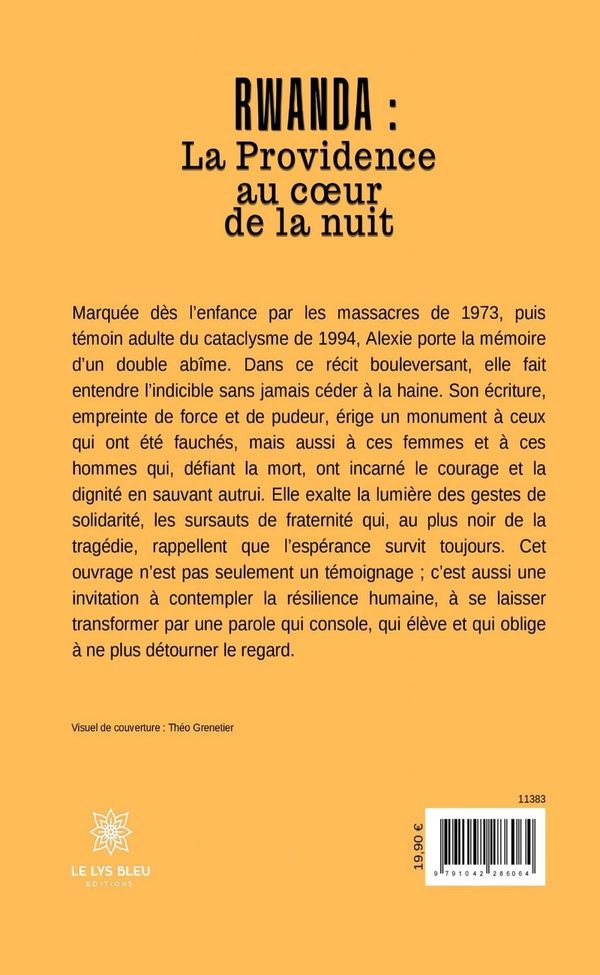 Quatrième de couverture de « Rwanda : la providence au coeur de la nuit »