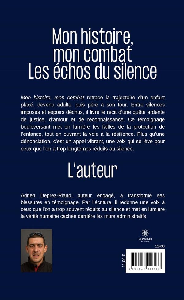 Quatrième de couverture de « Mon histoire, mon combat : Les échos du silence »