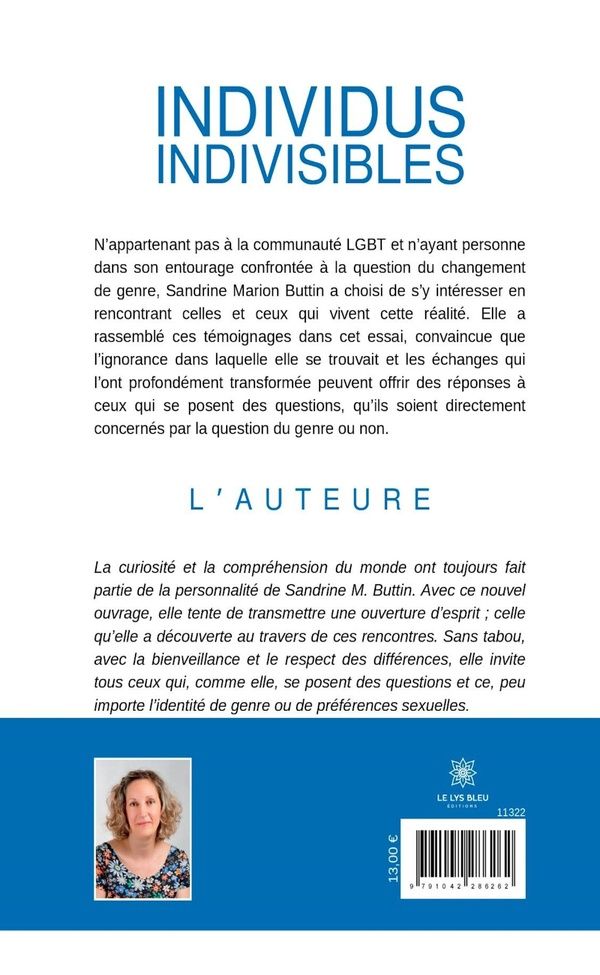 Quatrième de couverture de « Individus indivisibles : roman »