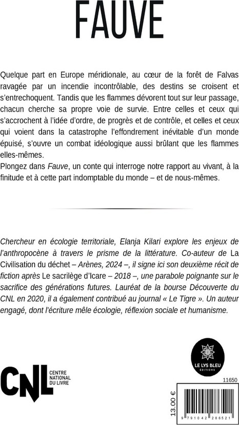 Quatrième de couverture de « Fauve : conte »