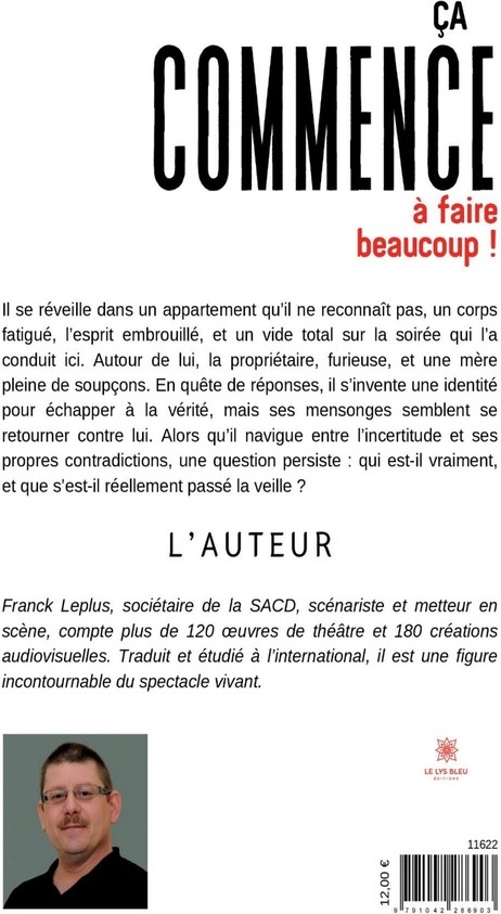 Quatrième de couverture de « Ça commence à faire beaucoup ! : théâtre »