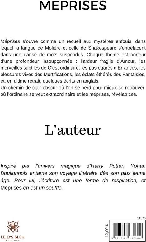 Quatrième de couverture de « Méprises : recueil »