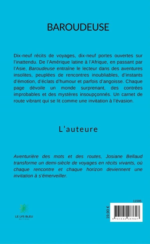 Quatrième de couverture de « Baroudeuse »