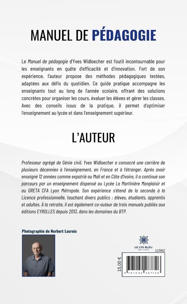 Quatrième de couverture de « Manuel de pédagogie : essai »