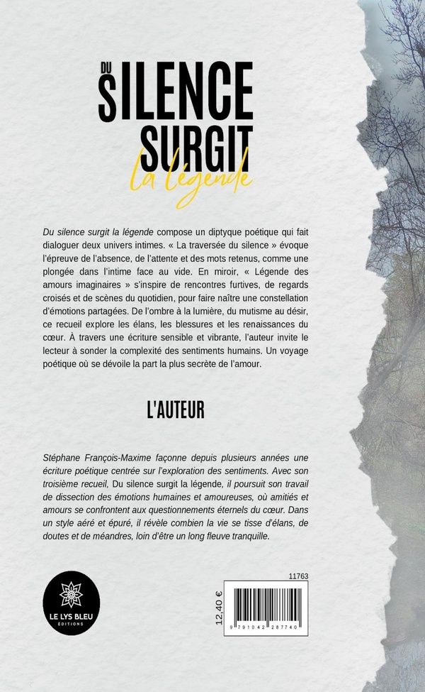 Quatrième de couverture de « Du silence surgit la légende : recueil »