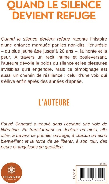 Quatrième de couverture de « Quand le silence devient refuge »