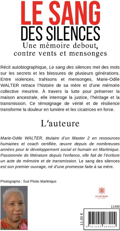 Quatrième de couverture de « Le sang des silences : une mémoire debout, contre vents et mensonges »