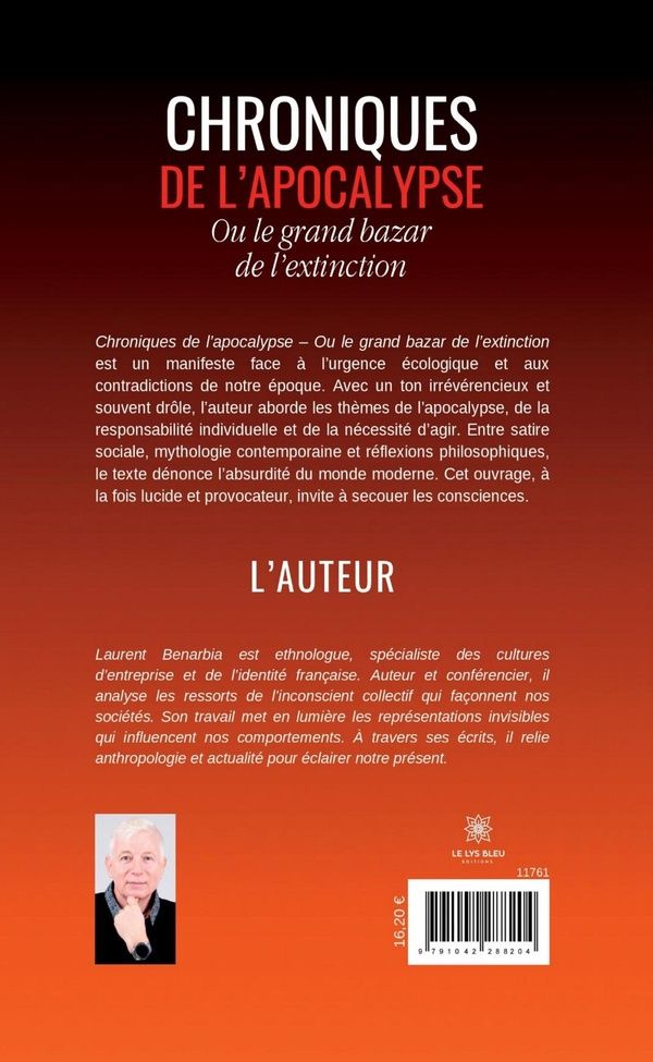 Quatrième de couverture de « Chroniques de l'apocalypse : ou le grand bazar de l'extinction »