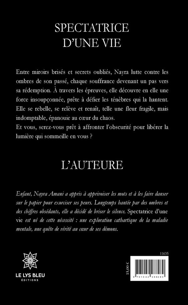 Quatrième de couverture de « Spectatrice d'une vie »