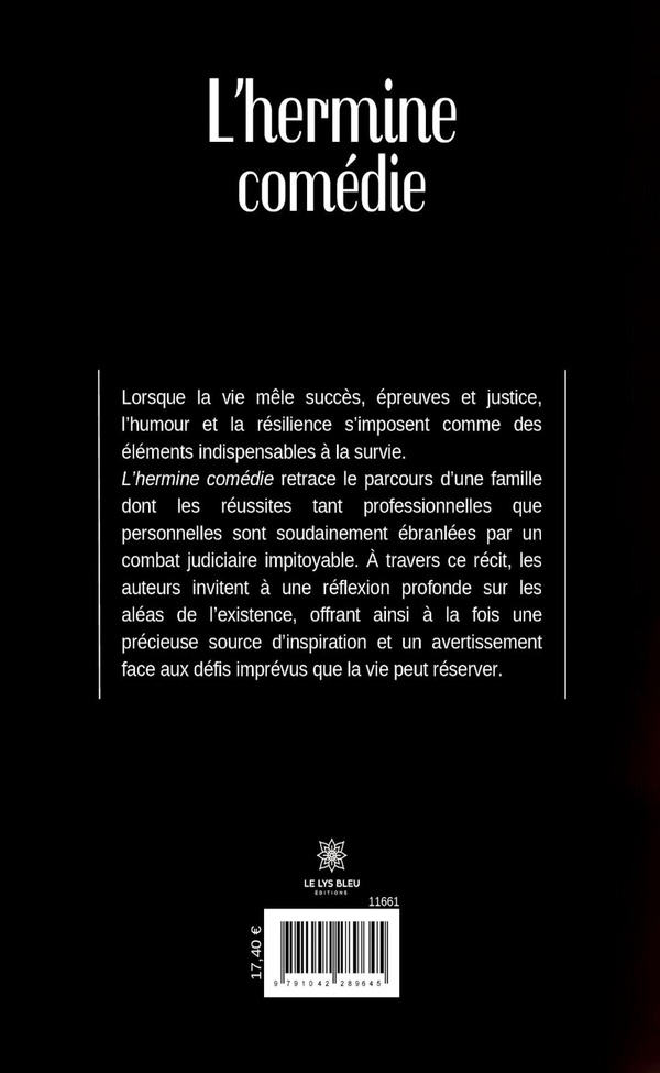 Quatrième de couverture de « L'hermine comédie »