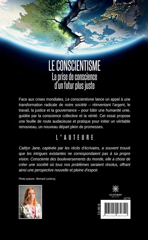 Quatrième de couverture de « Le conscientisme : la prise de conscience d'un futur plus juste »