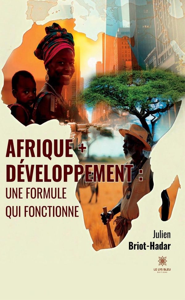 Couverture du livre « Afrique + développement, une formule qui fonctionne : essai » de Julien Briot-Hadar, librairie Les Contes Infusés à Corte