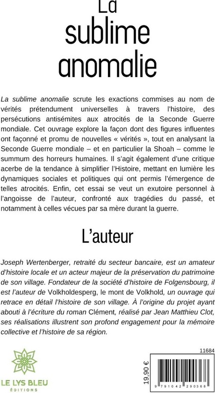 Quatrième de couverture de « La sublime anomalie : essai »