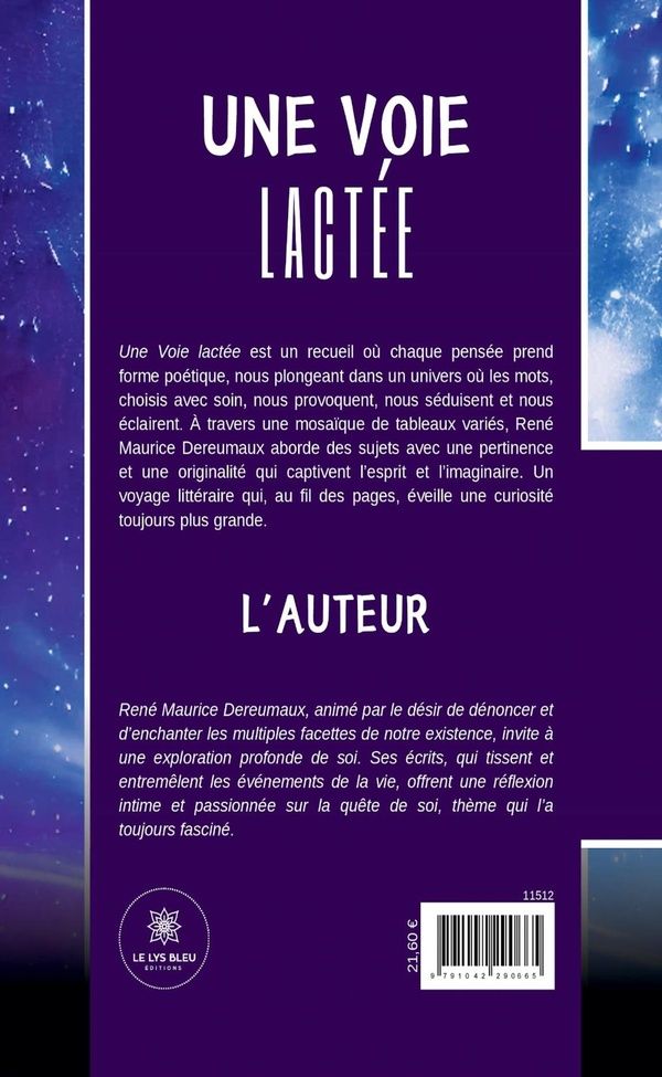 Quatrième de couverture de « Une voie lactée : recueil »