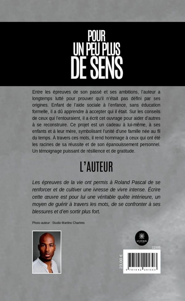 Quatrième de couverture de « Pour un peu plus de sens »