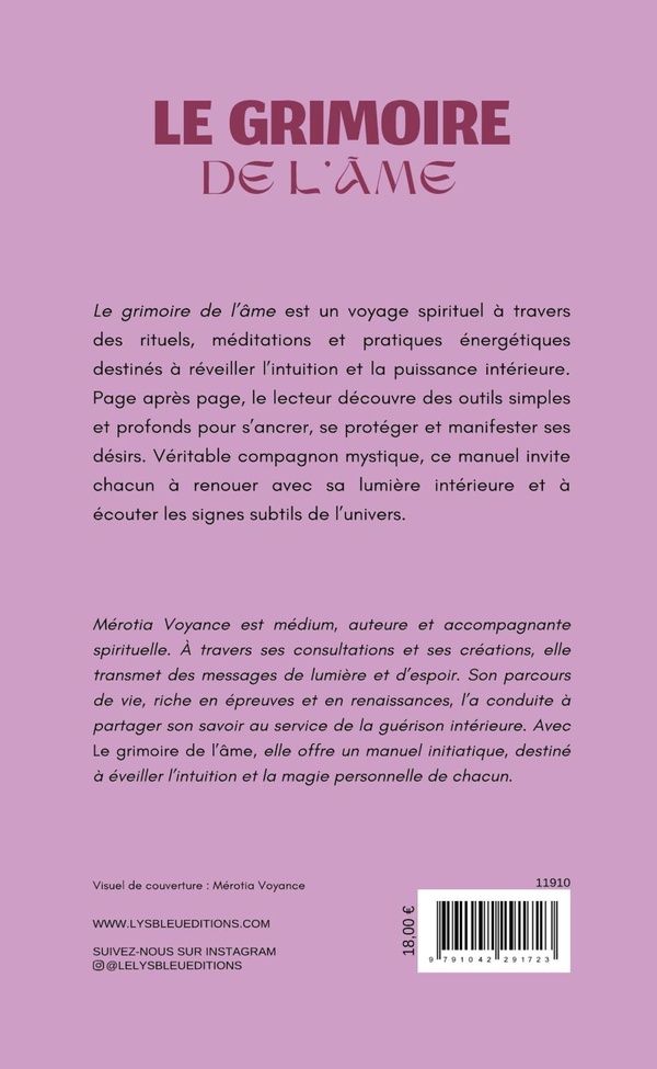 Quatrième de couverture de « Le grimoire de l'âme »