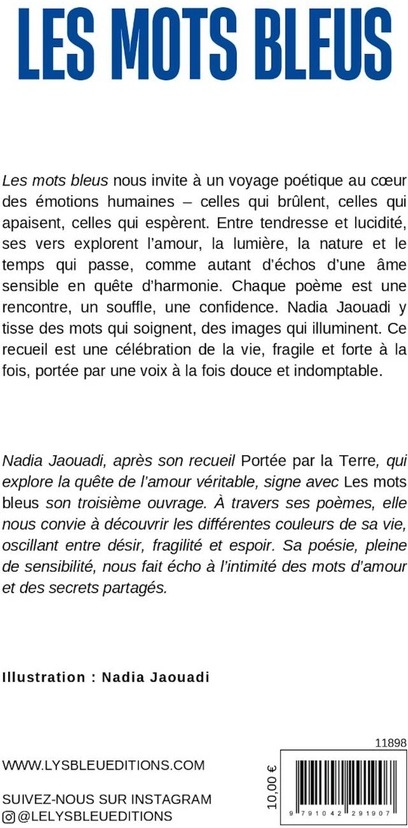 Quatrième de couverture de « Les mots bleus : recueil »