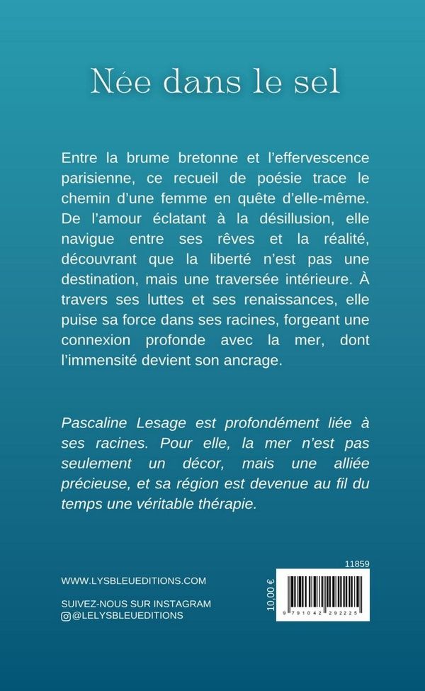 Quatrième de couverture de « Née dans le sel : recueil »