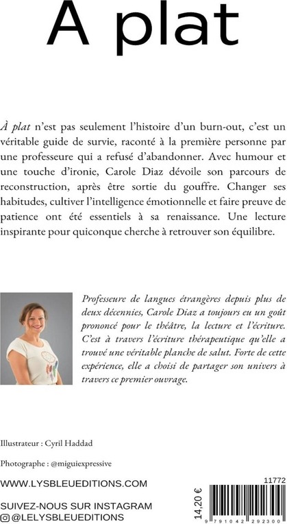 Quatrième de couverture de « À plat »
