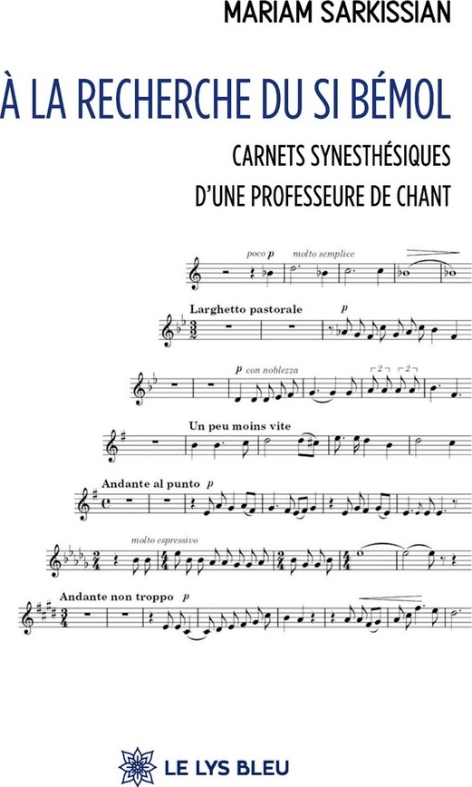 Couverture du livre « À la recherche du si bémol : carnets synesthésiques d'une professeure de chant » de Mariam Sarkissian, librairie Les Contes Infusés à Corte