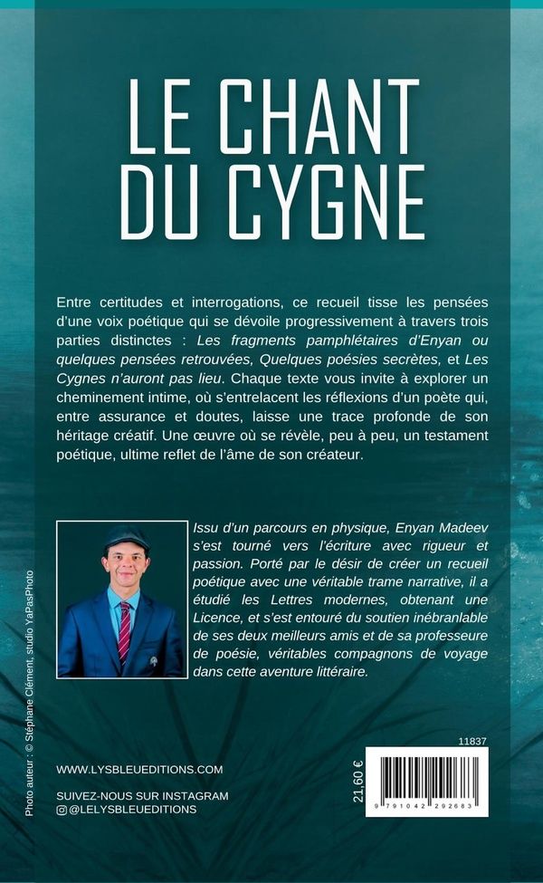 Quatrième de couverture de « Le chant du cygne : recueil »