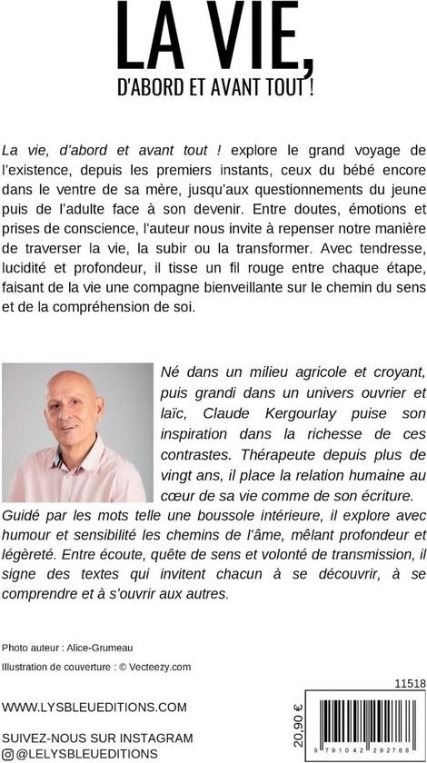 Quatrième de couverture de « La vie, d'abord et avant tout ! »
