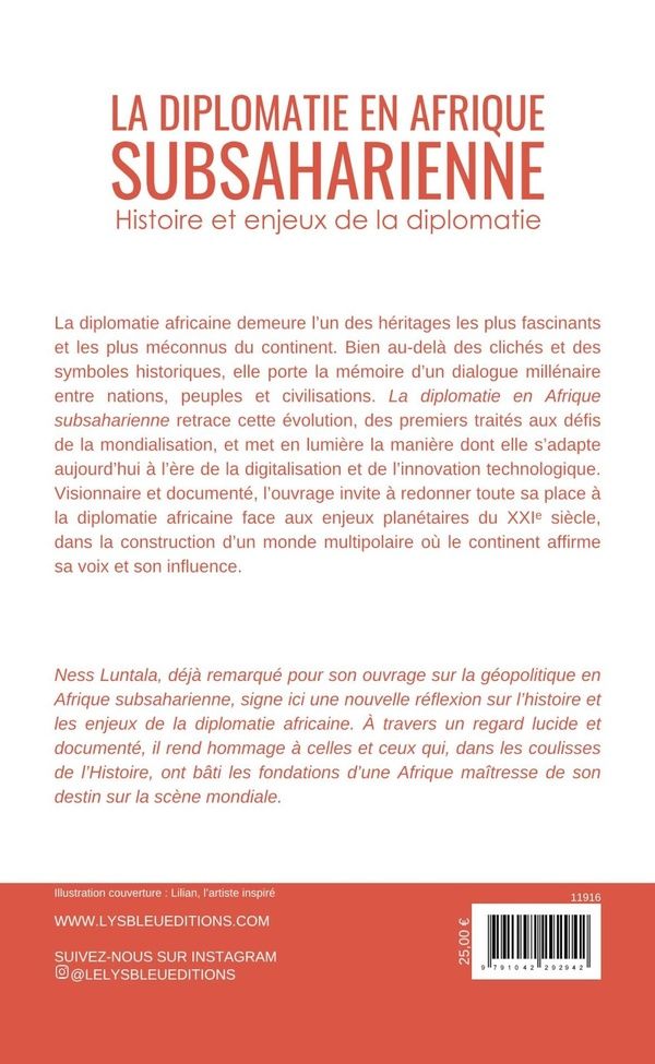 Quatrième de couverture de « La diplomatie en Afrique subsaharienne : histoire et enjeux de la diplomatie »
