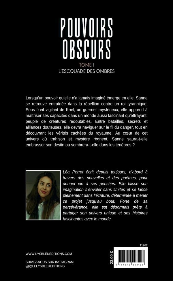 Quatrième de couverture de « L'escouade des ombres : pouvoirs obscurs »