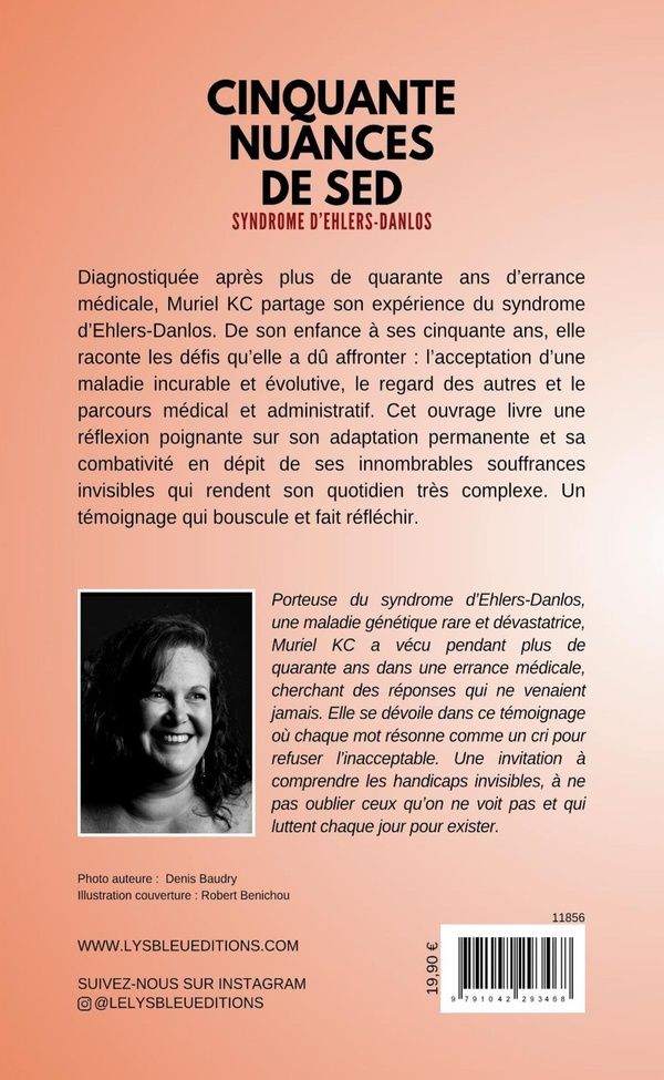 Quatrième de couverture de « Cinquante nuances de SED : syndrome d'Ehlers-Danlos »