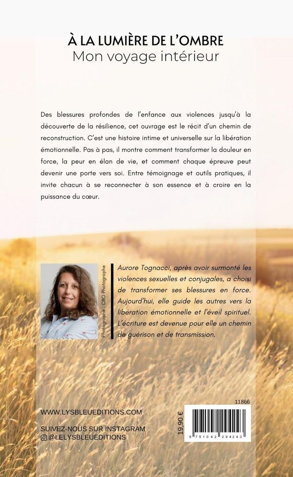 Quatrième de couverture de « À la lumière de l'ombre : mon voyage intérieur »