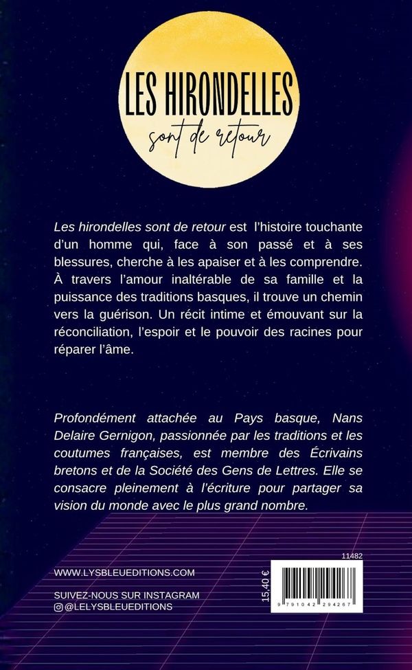 Quatrième de couverture de « Les hirondelles sont de retour : roman »
