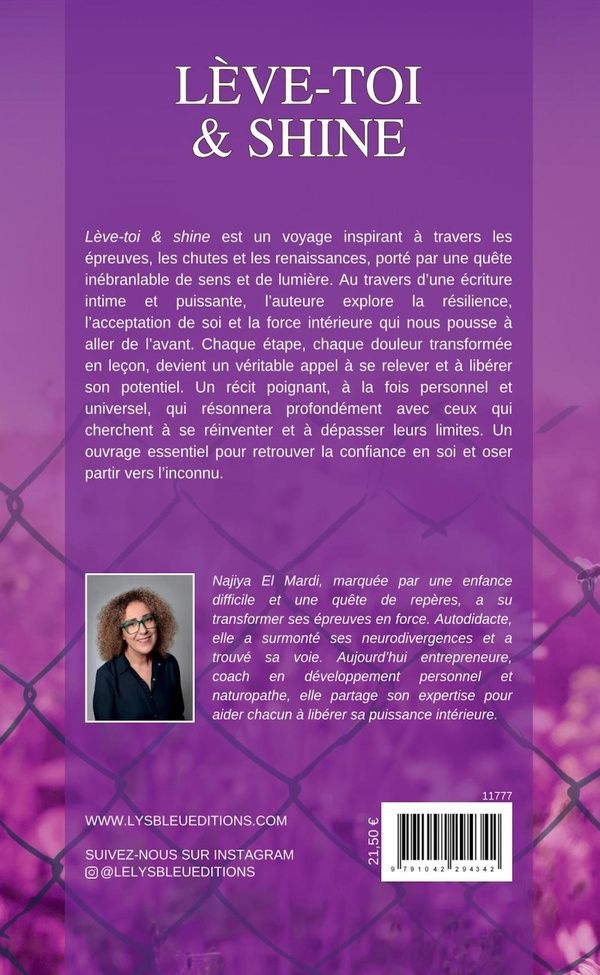 Quatrième de couverture de « Lève-toi & shine »