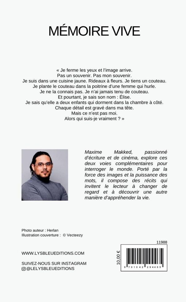 Quatrième de couverture de « Mémoire vive : roman »