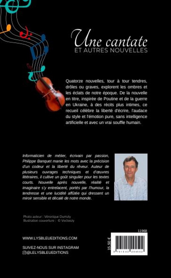 Quatrième de couverture de « Une cantate et autres nouvelles : nouvelles »