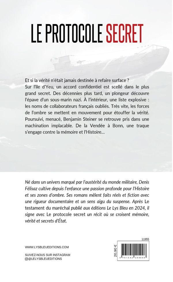 Quatrième de couverture de « LE PROTOCOLE SECRET »