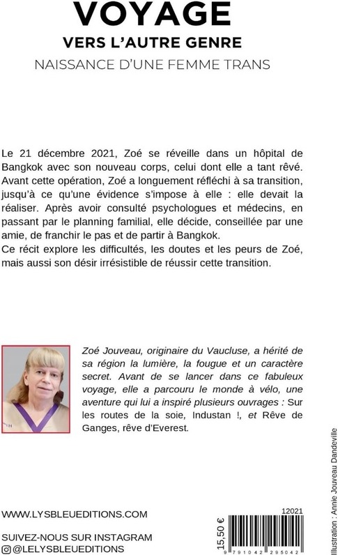 Quatrième de couverture de « VOYAGE VERS L'AUTRE GENRE - NAISSANCE D'UNE FEMME TRANS »