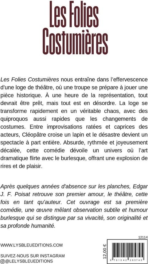 Quatrième de couverture de « LES FOLIES COSTUMIERES »