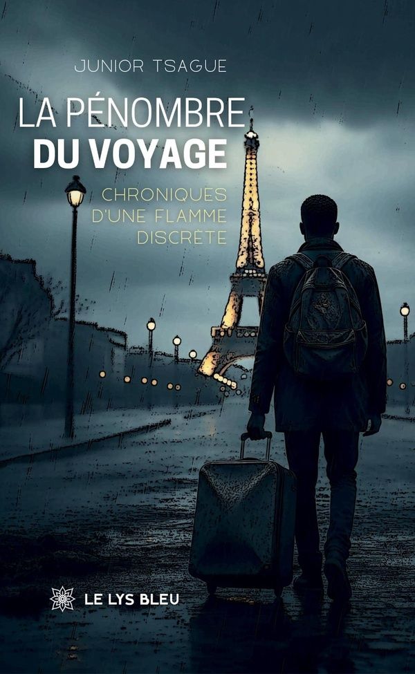 Couverture du livre « La pénombre du voyage : chroniques d'une flamme discrète » de Junior Tsague, librairie Les Contes Infusés à Corte