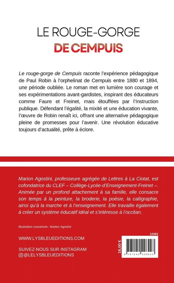 Quatrième de couverture de « LE ROUGE-GORGE DE CEMPUIS »