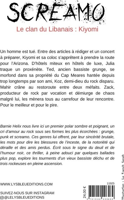 Quatrième de couverture de « Screamo : le clan du Libanais, Kiyomi »