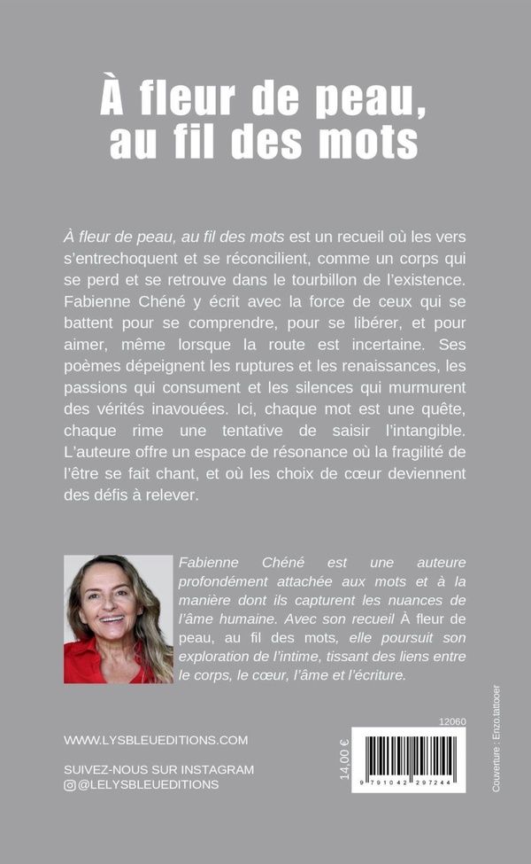 Quatrième de couverture de « A FLEUR DE PEAU, AU FIL DES MOTS »