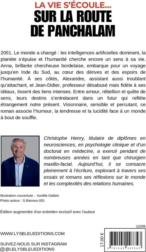 Quatrième de couverture de « LA VIE S'ECOULE... - SUR LA ROUTE DE PANCHALAM »