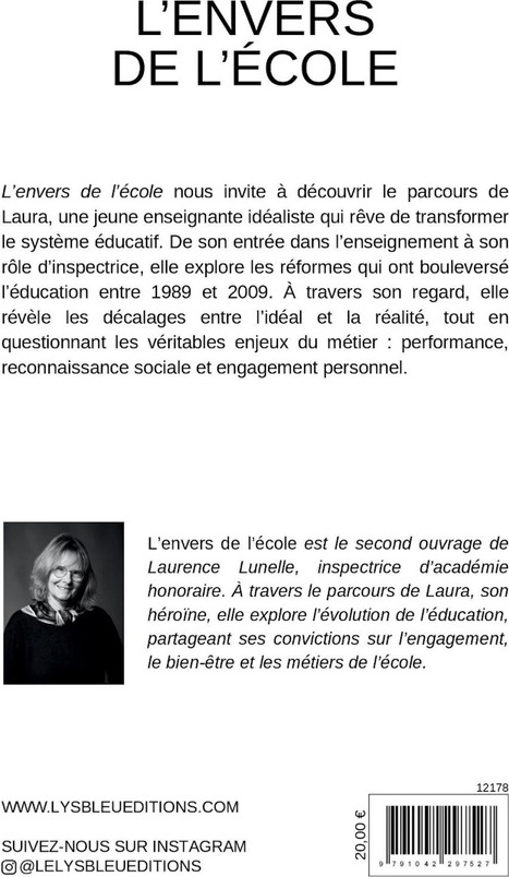 Quatrième de couverture de « L'envers de l'école : roman »
