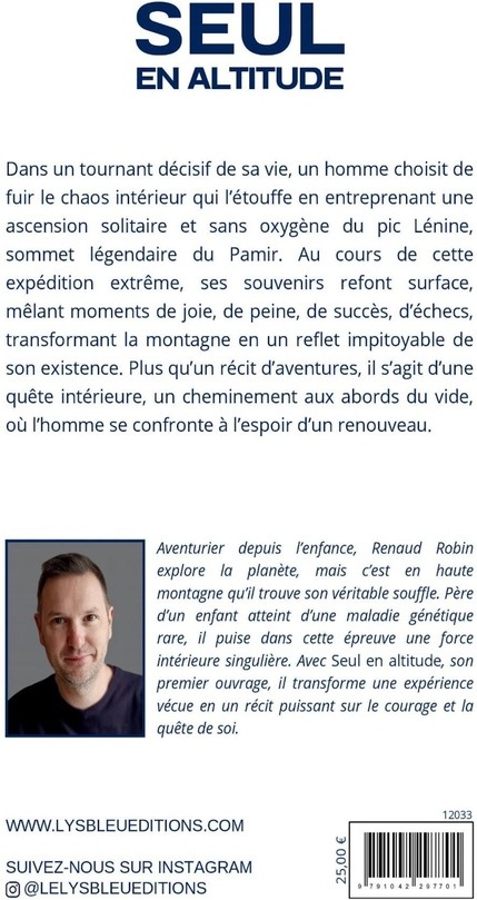 Quatrième de couverture de « Seul en altitude : roman »