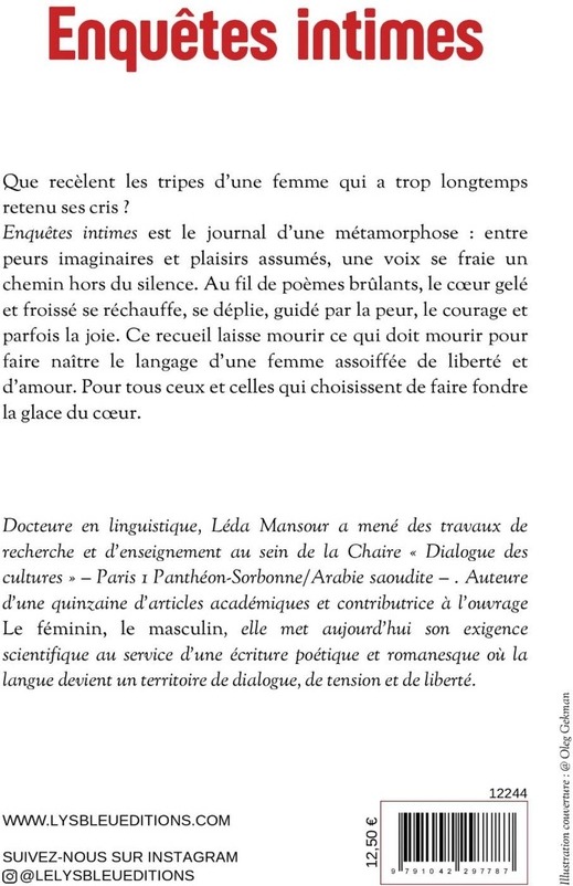 Quatrième de couverture de « Enquêtes intimes : recueil »