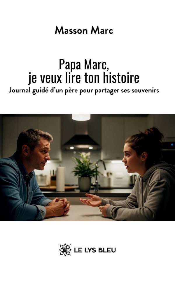 Couverture du livre « PAPA MARC, JE VEUX LIRE TON HISTOIRE - JOURNAL GUIDE D'UN PERE POUR PARTAGER SES SOUVENIRS », librairie Les Contes Infusés à Corte