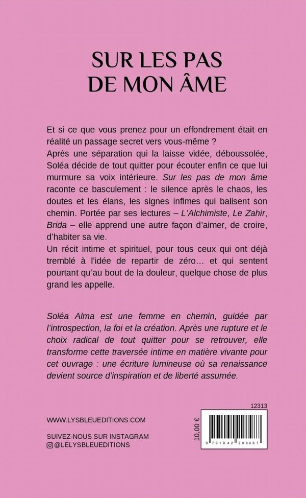 Quatrième de couverture de « Sur les pas de mon âme : roman »