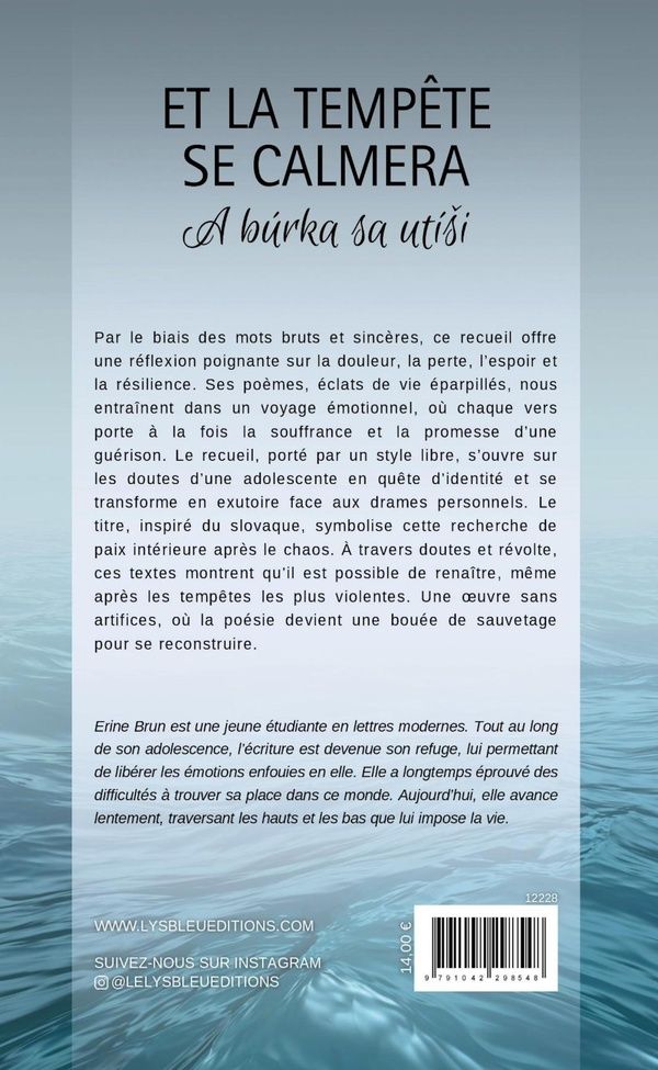Quatrième de couverture de « Et la tempête se calmera : a búrka sa utíai »