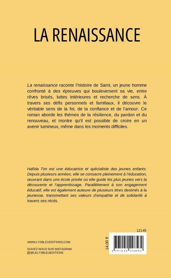 Quatrième de couverture de « La renaissance : roman »